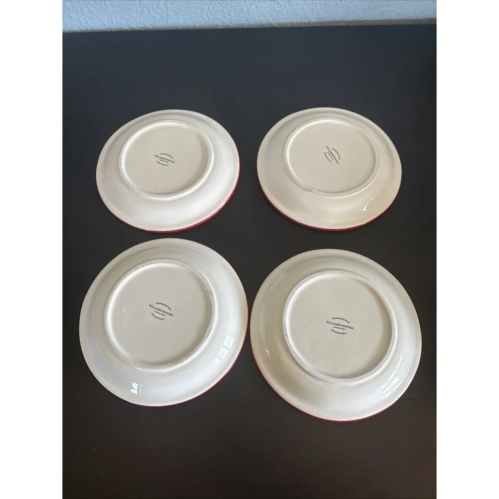 WILLIAMS SONOMA Snowman Chef Appetizer Dessert Cheese Plates 6.25